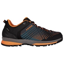 Lowa Wandersschuhe Carezza GTX Low Veloursleder (Trekking, wasserdicht) anthrazitgrau/orange Herren